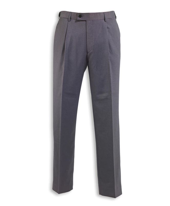 Concrete Regular Fit Black Single Pleat Trousers