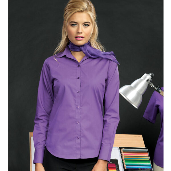 Women's Poplin Long Sleeve Bar & Restaurant Blouse