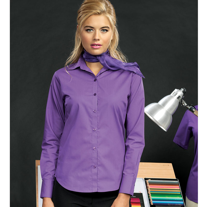 Women's Poplin Long Sleeve Bar & Restaurant Blouse - BAR STAFF & HOTEL ...